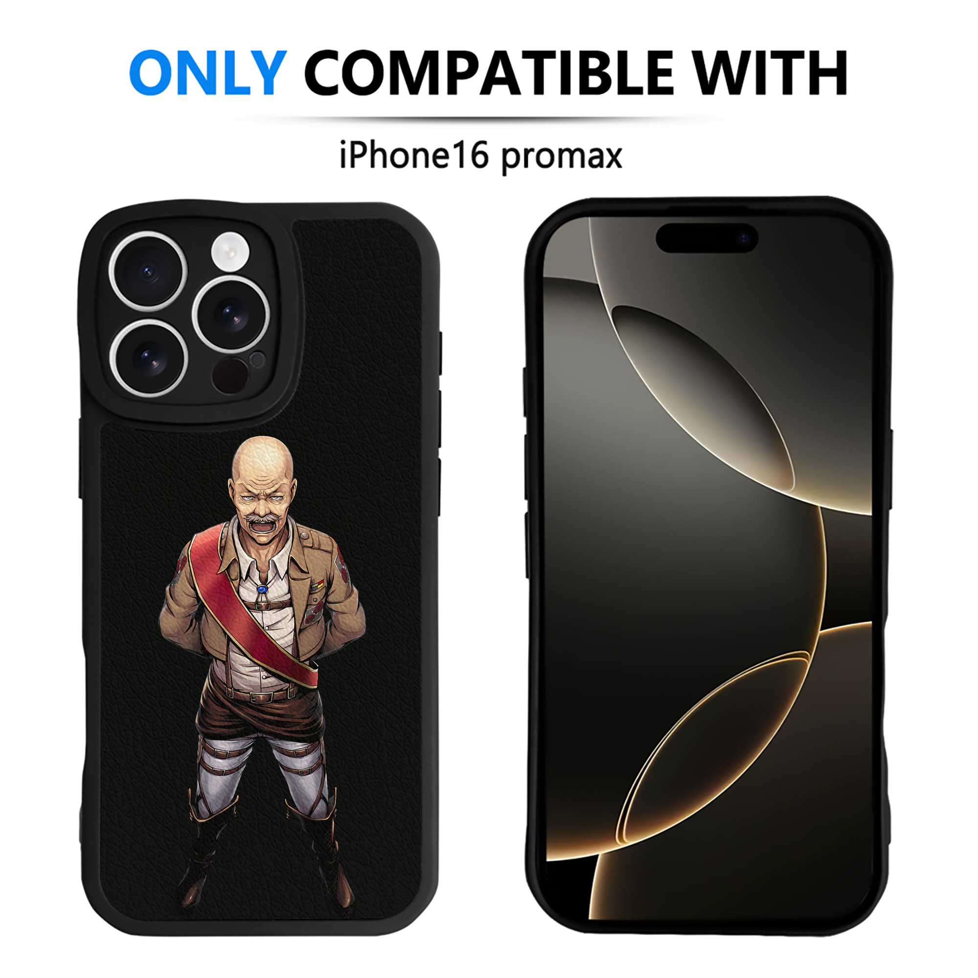 （画像用） 進撃の巨人 ドット·ピクシス Attack on Titan Dot Pixis 【iPhone 16シリーズ対応】シリコンスマホケース（レザー調） 材質：シリコン
